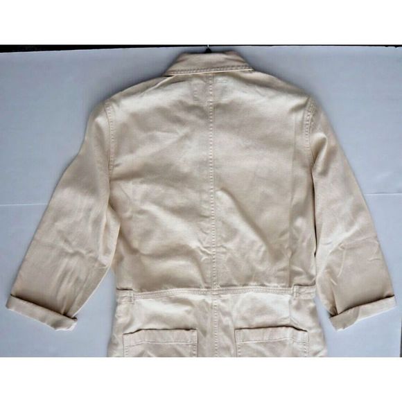Banana Republic 865092001 Womens Sz 6 Light Ecru Cream/Beige Denim Jumpsuit $140 - Picture 11 of 16